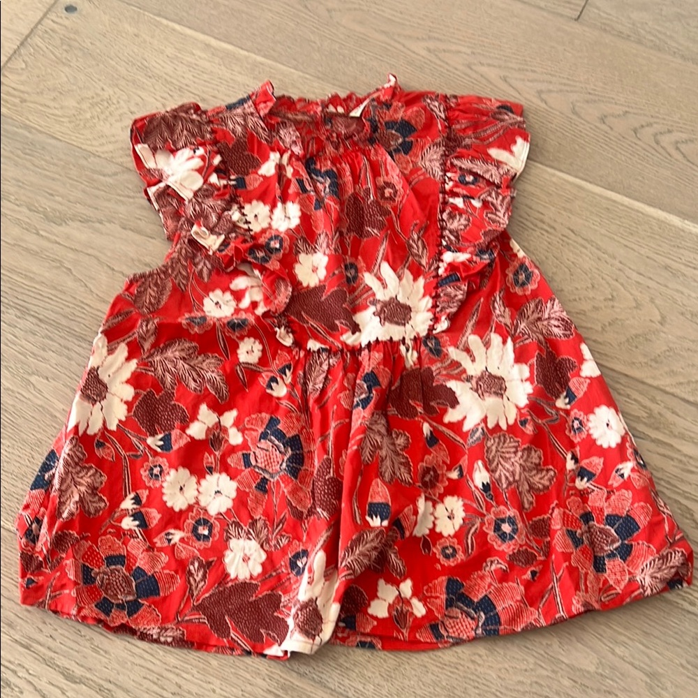 Ulla Johnson Red Floral Top NWOT